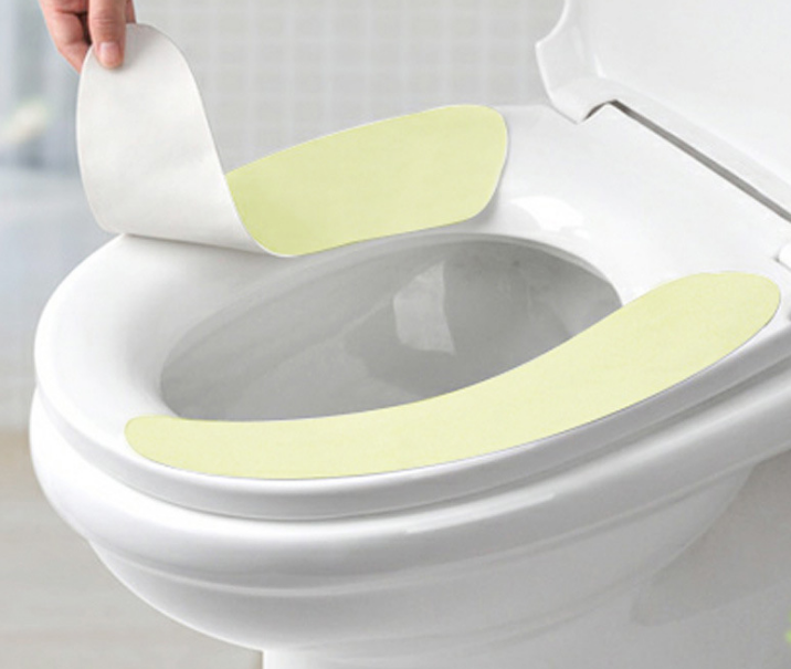 FaSoLa paste-type Sticky toilet seat Warmer Washable Seat Cover Pads Ultra Thick And Super Soft 